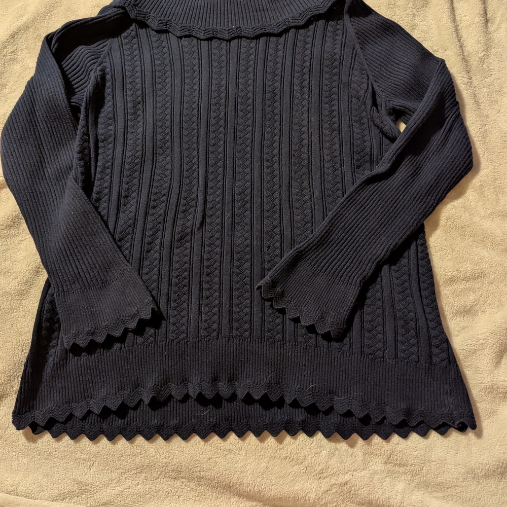 Navy Cable Knit Sweater